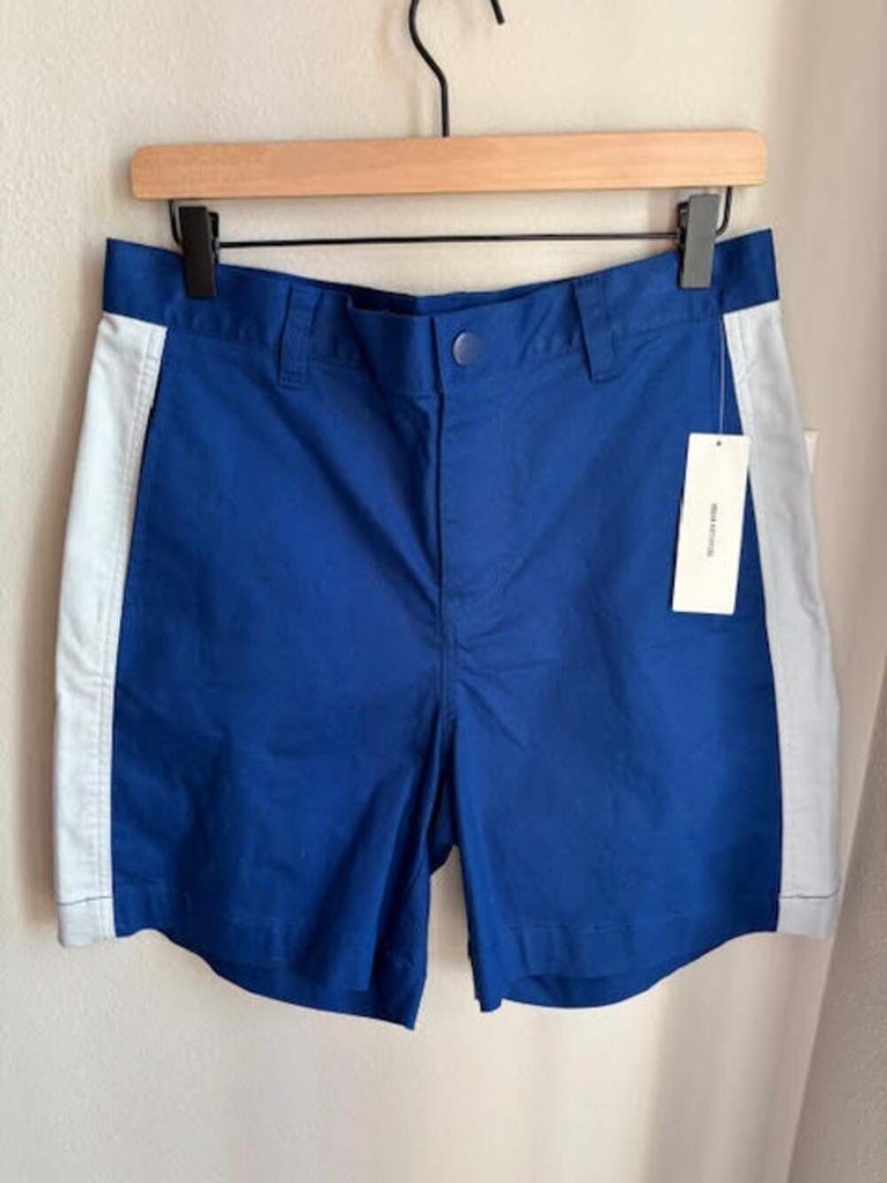 Urban Outfitters Blue White Colorblock Shorts Size 30 NWT